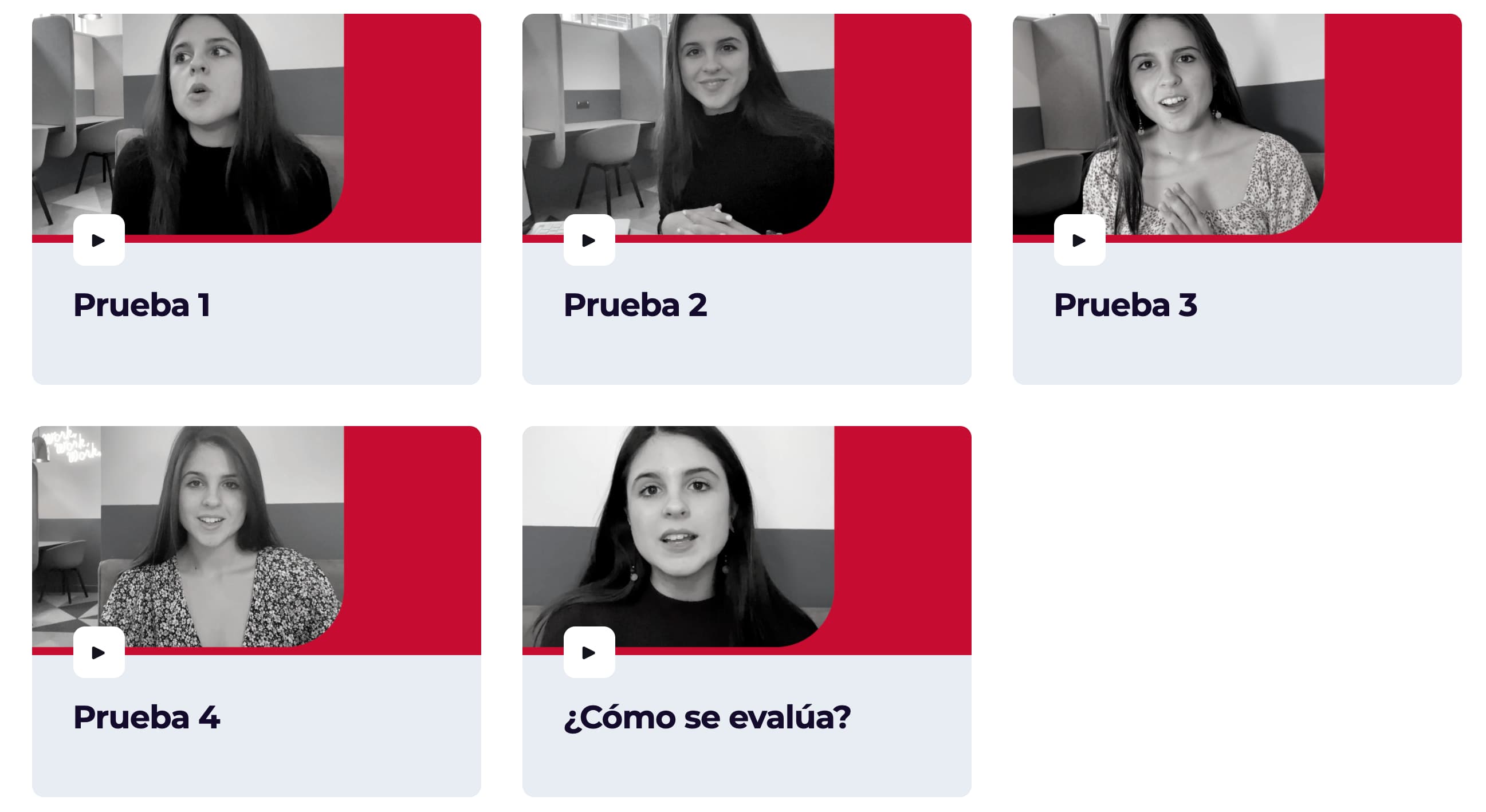 La plataforma del curso